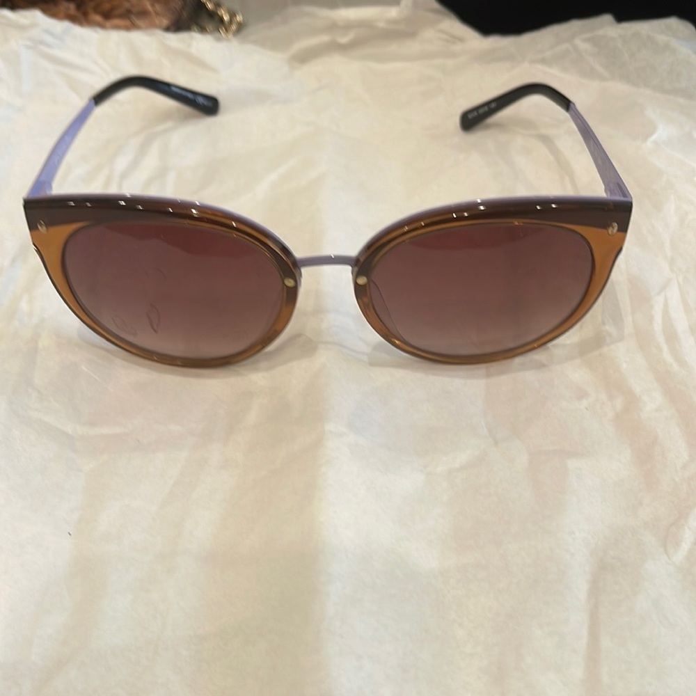 Pair of original Christian Dior Glasses in light Lilac and brown.